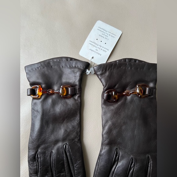 Portolano Italian Leather Gloves (NWT) - Size 6 1/2 - Picture 3 of 10